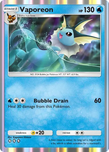 Vaporeon card image