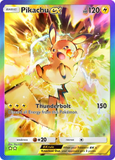 Pikachu ex card image