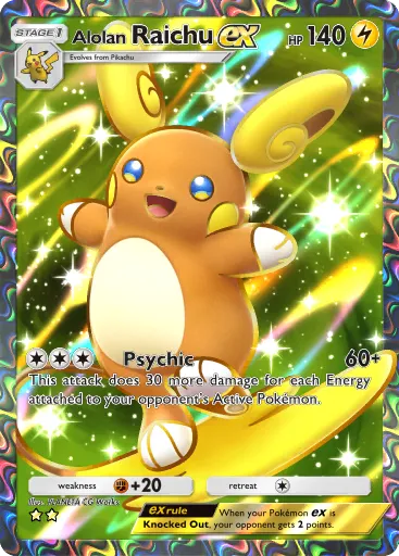 Alolan Raichu ex card image