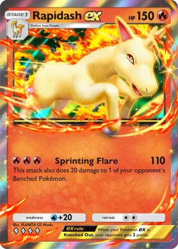 Rapidash ex card image