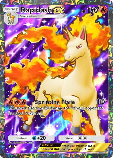 Rapidash ex card image