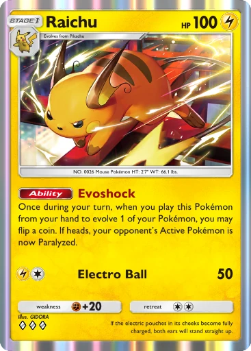 Raichu card image