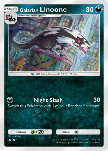 Galarian Linoone card image