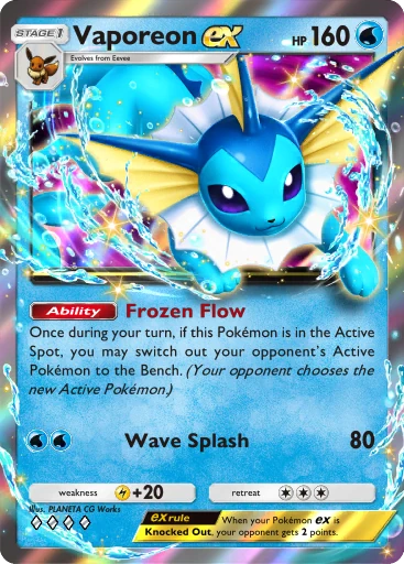 Vaporeon ex card image
