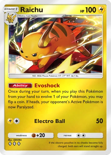 Raichu card image