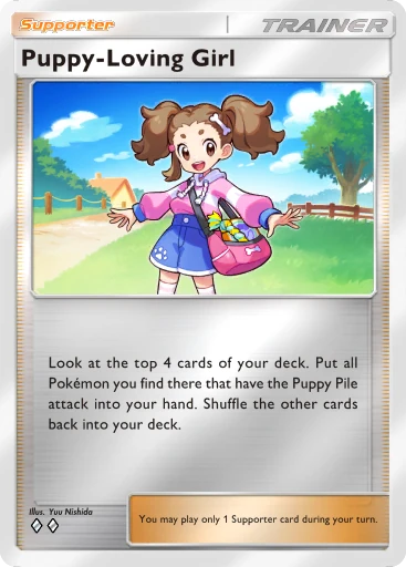 Puppy-Loving Girl card image