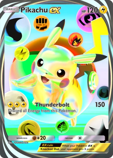 Pikachu ex card image